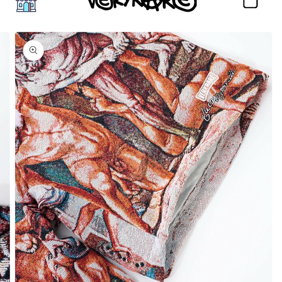 Vibrant Red and Green Athletic Shorts with Dynamic Design - Picture 12 of 15